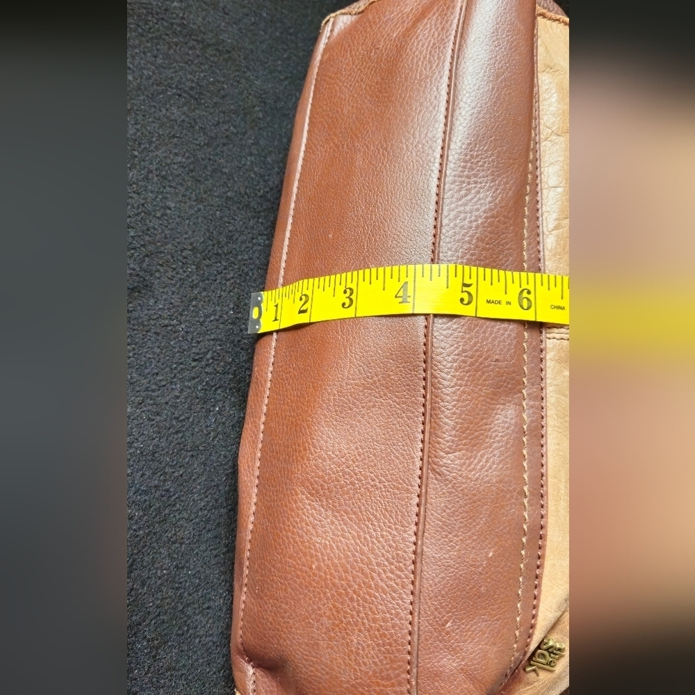The Sak Iris Brown and Tan Leather Tote Bag - Picture 6 of 10